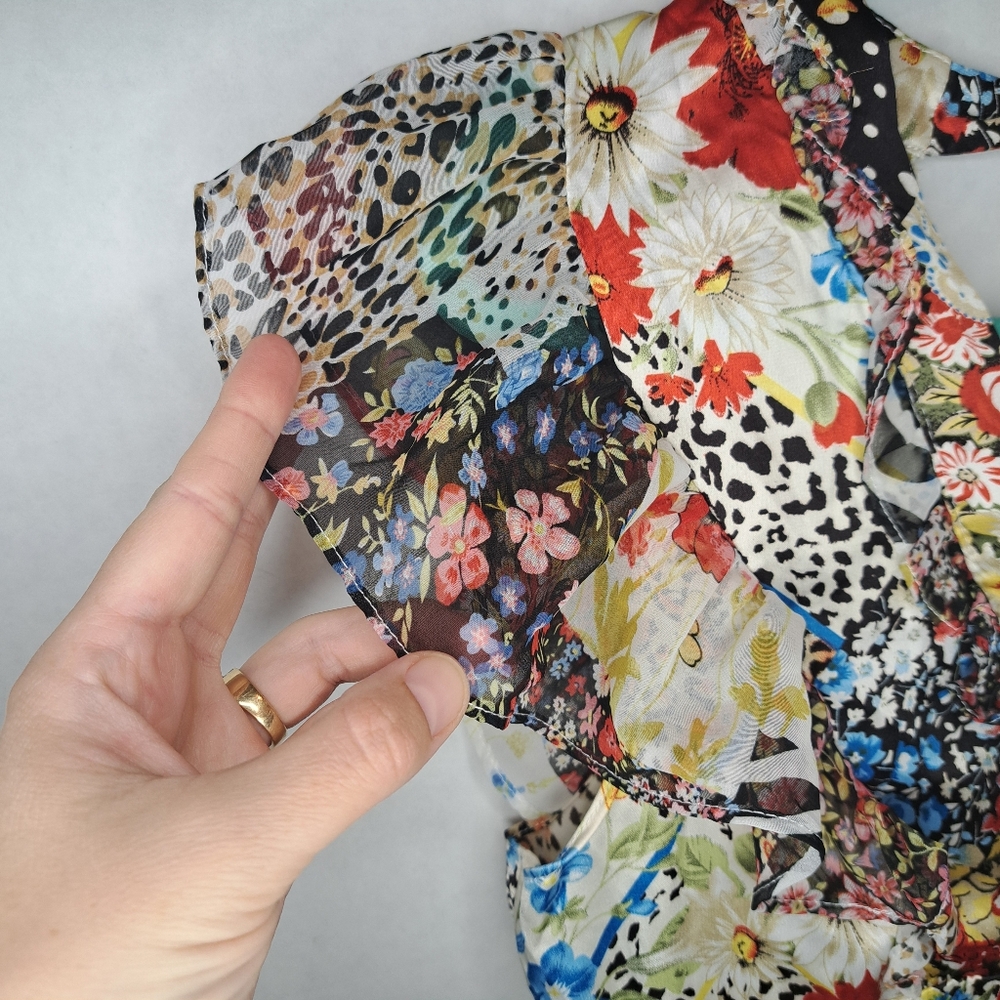 Mixed Pattern Mini Dress - Picture 4 of 12